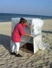 Einsitzer Strandkorbhülle transparent